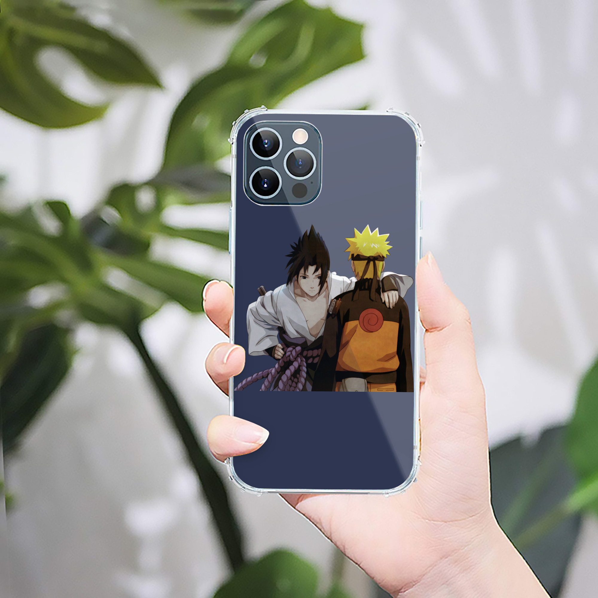 （画像用） NARUTO -ナルト- うちは サスケ Uchiha Sasuke 【iPhone 12シリーズ対応】透明スマホケース（クリアソフトケース）